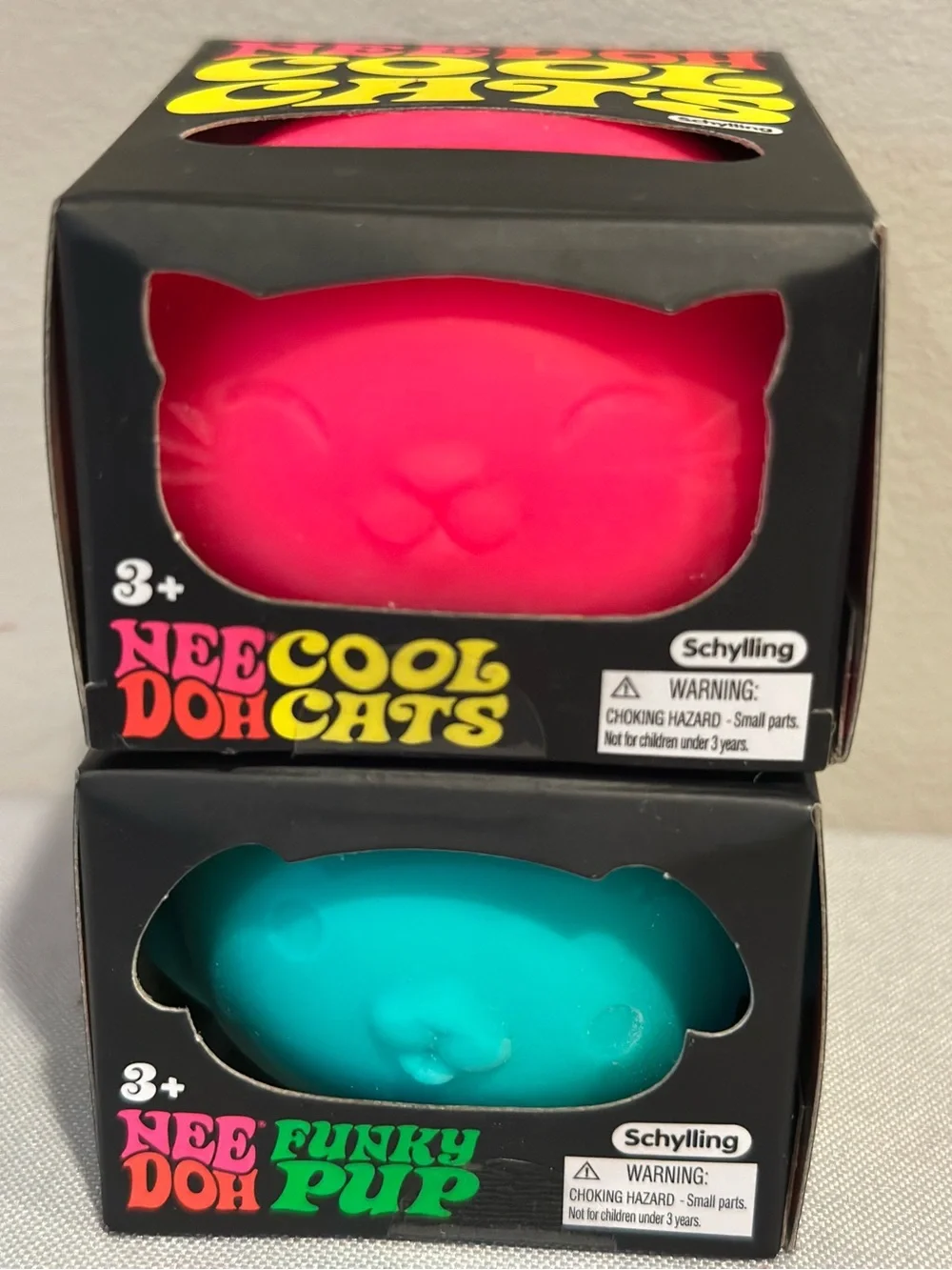 BUNDLE NeeDoh Cool Cat & Funky Pup  - Pink & Teal NWT (2 items)